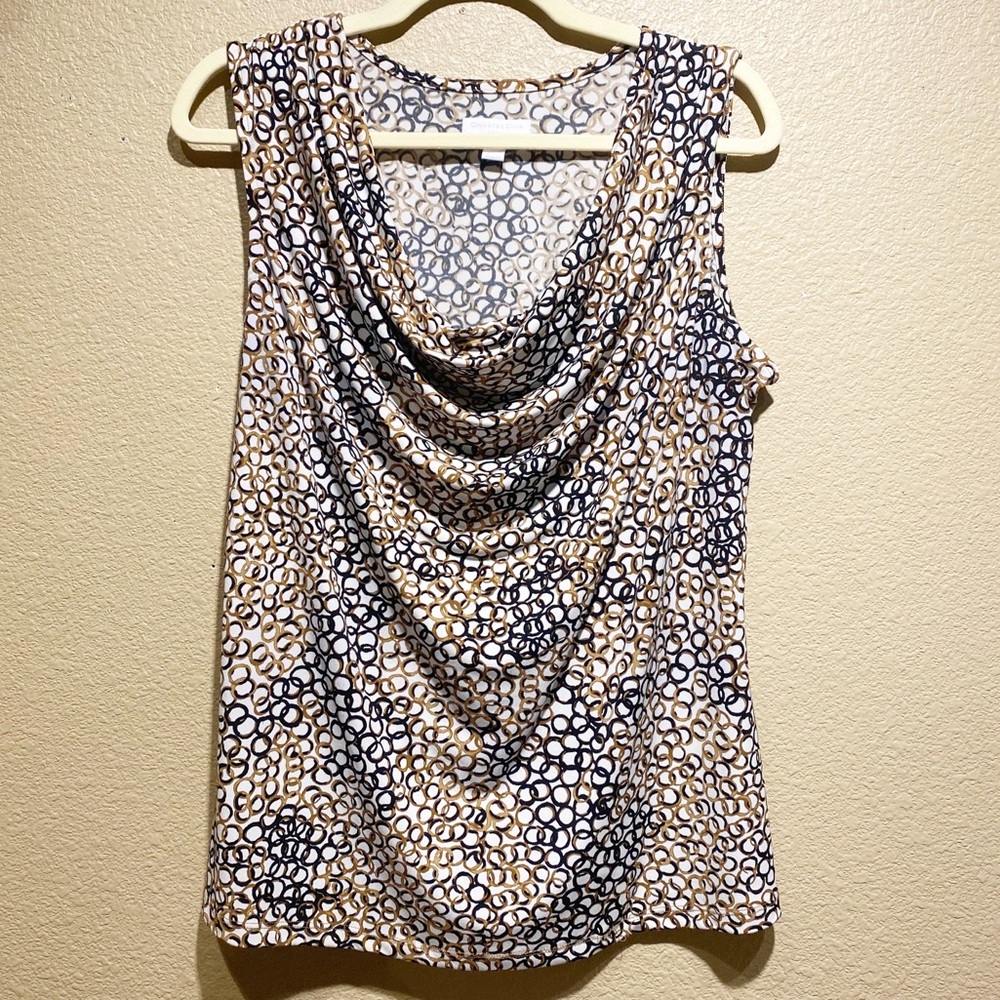 Charter Club Woman Cowl Neck Sleeveless Top Size 1X